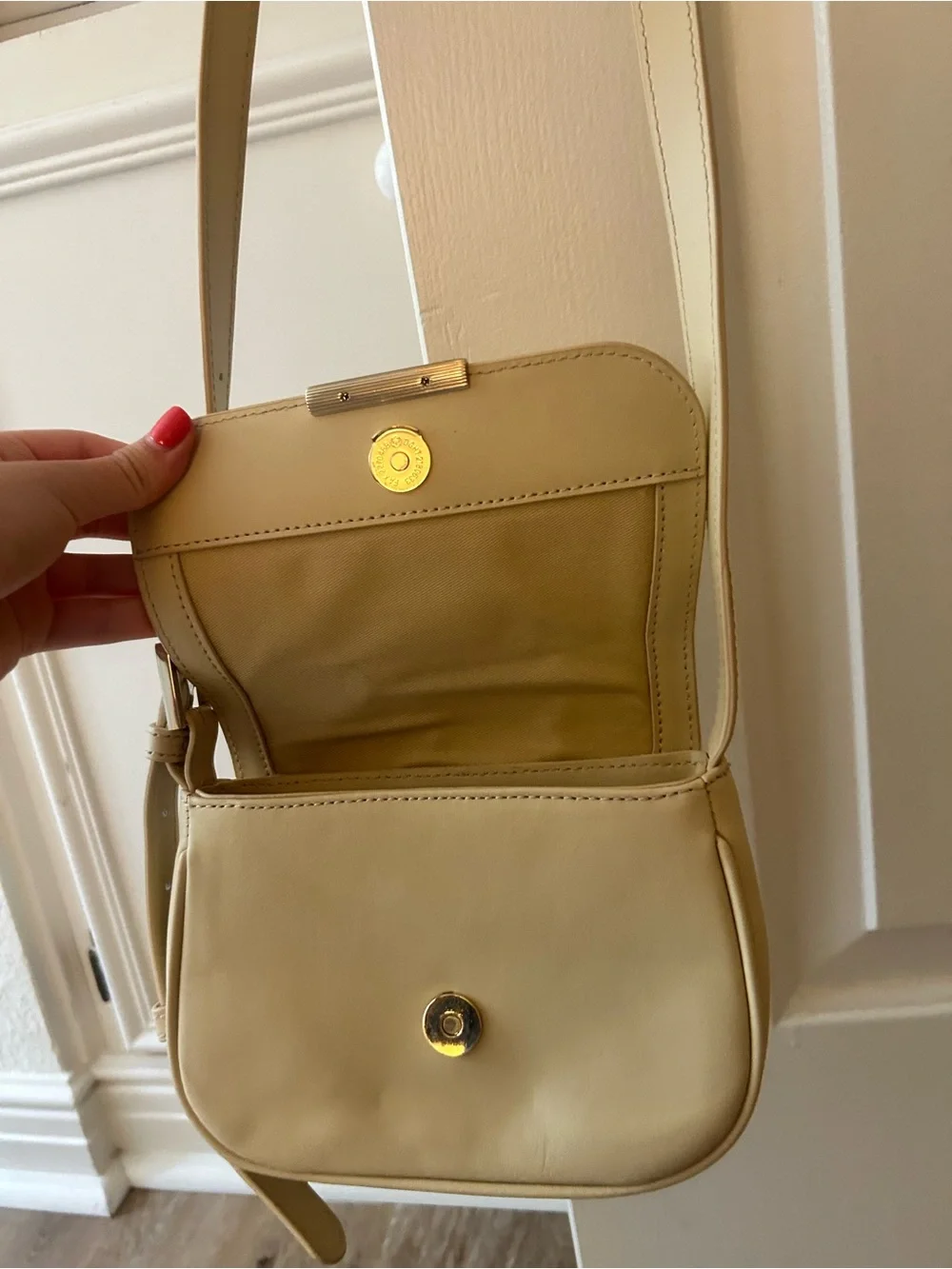 Ted Baker Cream Crossbody Saddle Bag